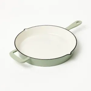 12" Enamel Skillet Sage Green - Figmint