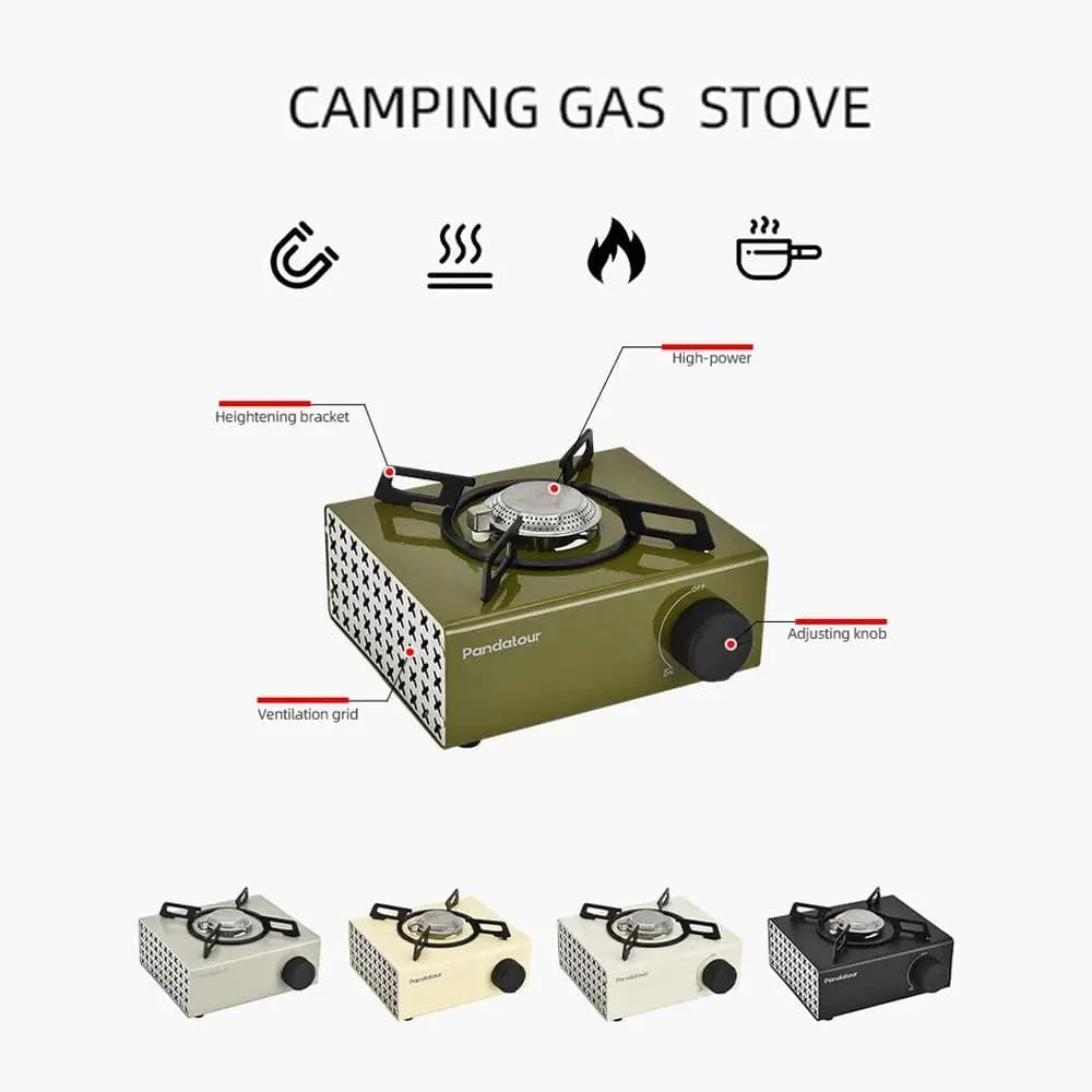 2000W High Power Outdoor Camping Metal Stoves Portable Picnic Furnace Cartridge Furnace Water Boiling Cooking Accessory