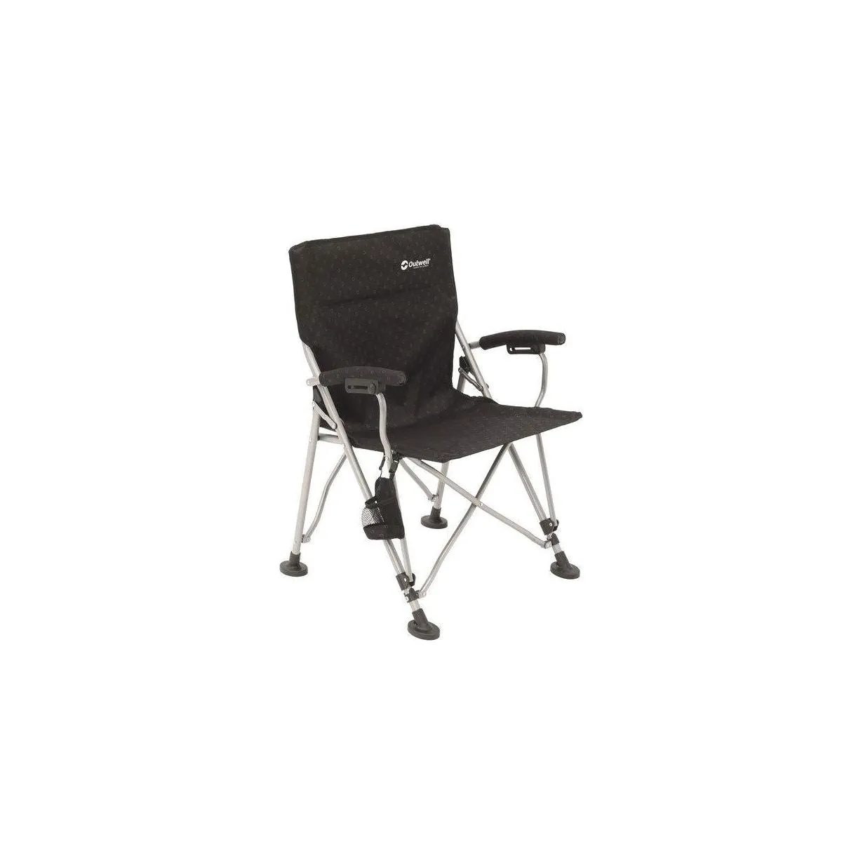 2x Outwell Campo Black Foldable Camping Chair with Padded Armrests