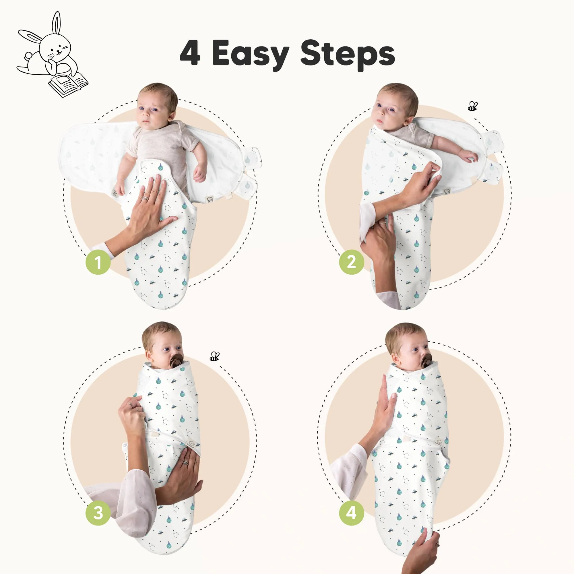 3-Pack Soothe Swaddle Wraps (Space Quest)