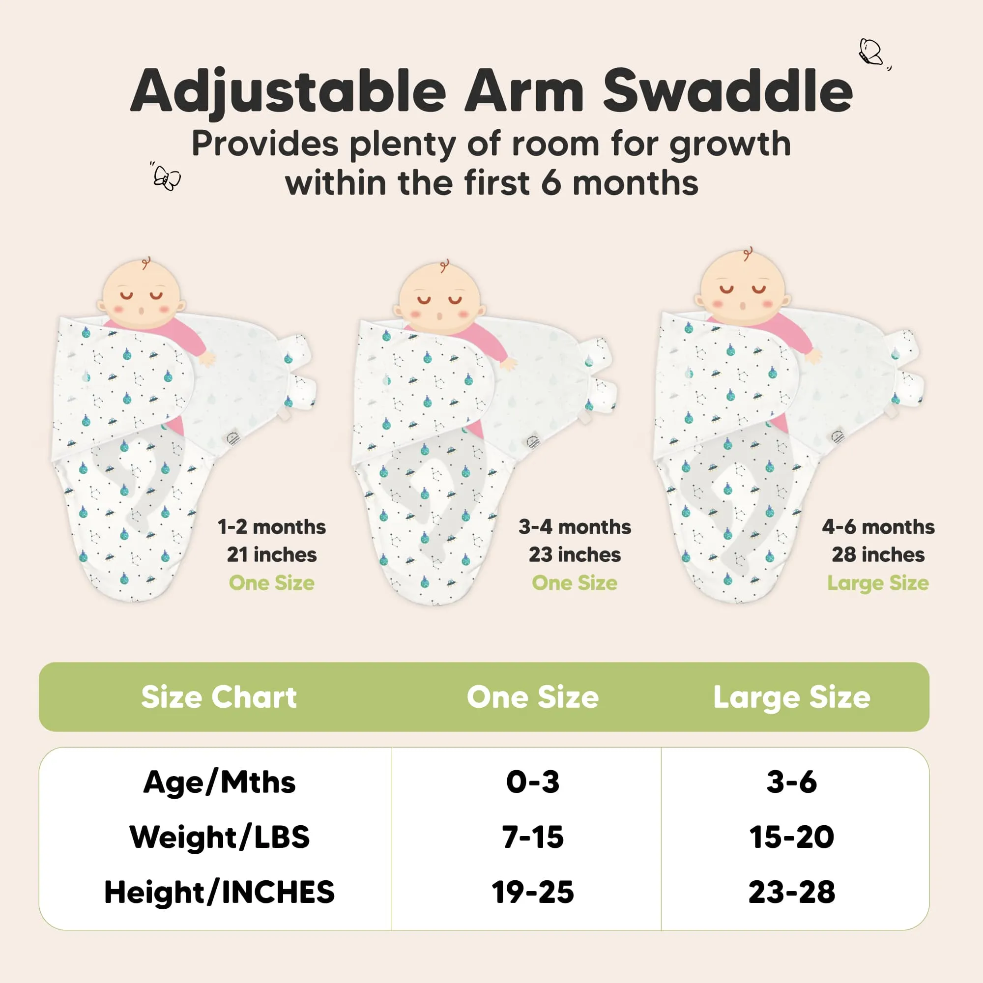 3-Pack Soothe Swaddle Wraps (Space Quest)