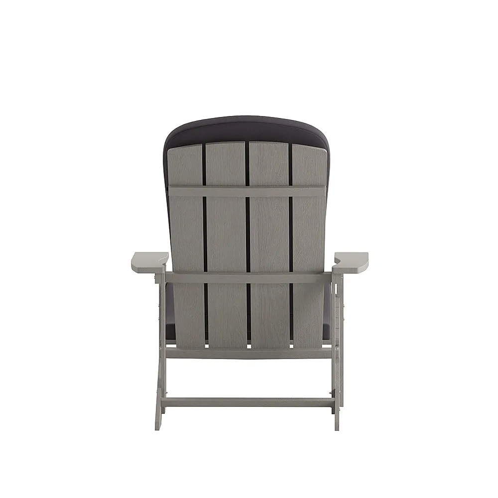 Alamont Home - Charlestown Indoor/Outdoor Adirondack Chairs with Cushions - Set of 2 - Gray