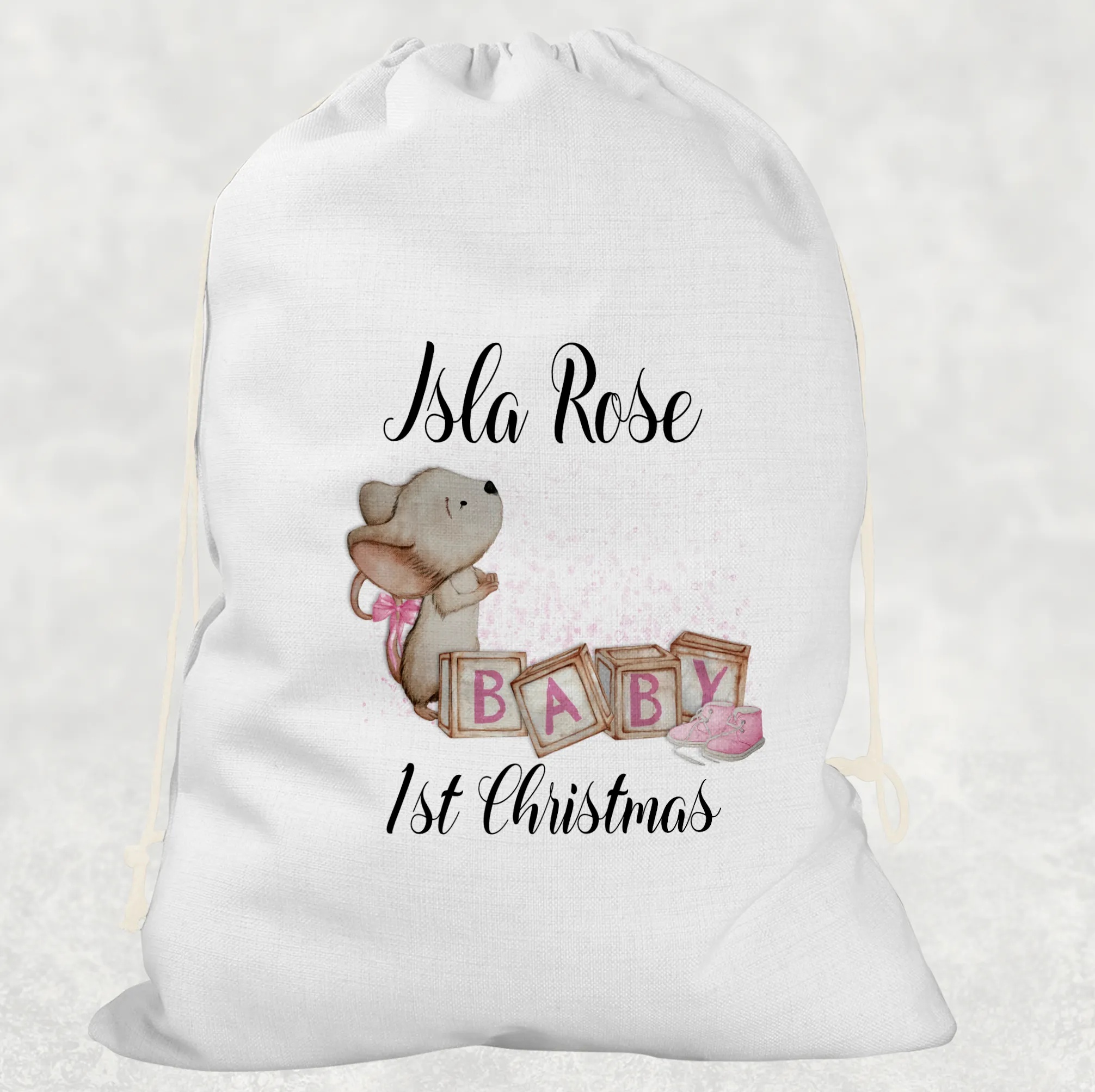 Baby's 1st Christmas Personalised Santa Gift Sack