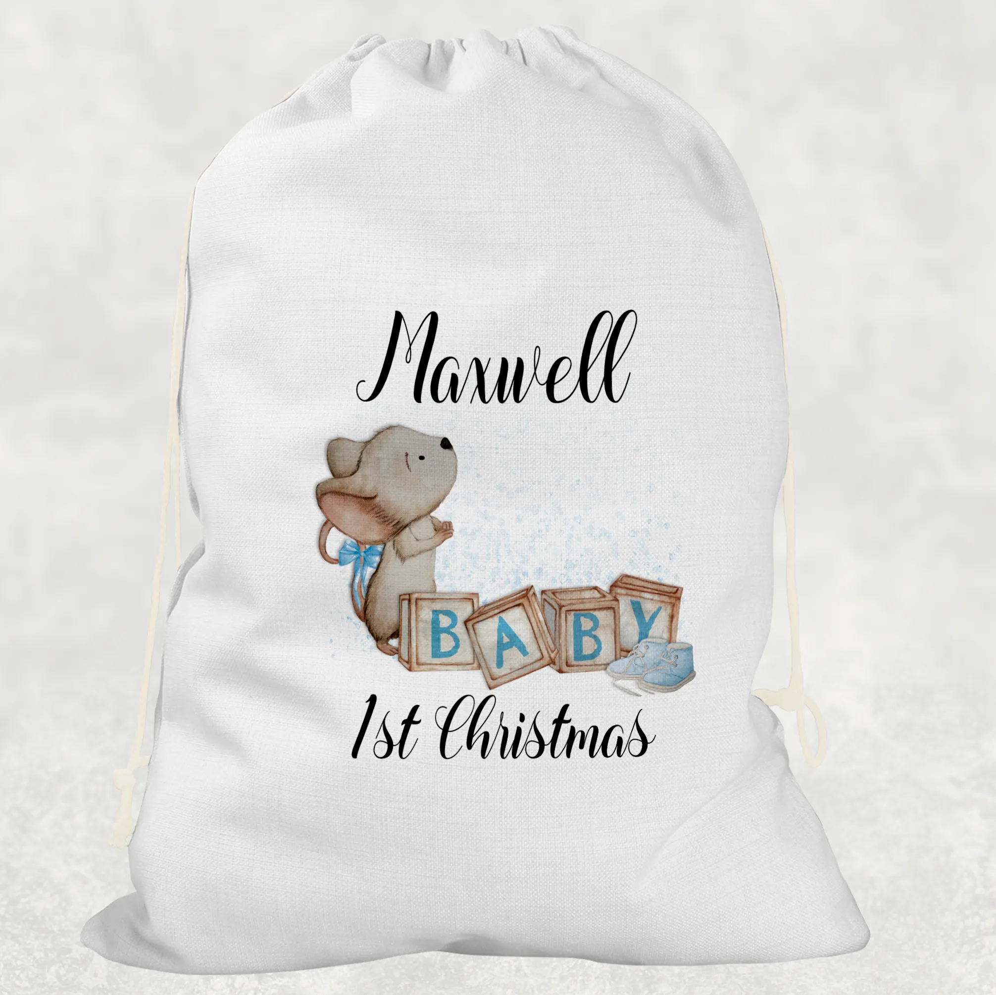 Baby's 1st Christmas Personalised Santa Gift Sack