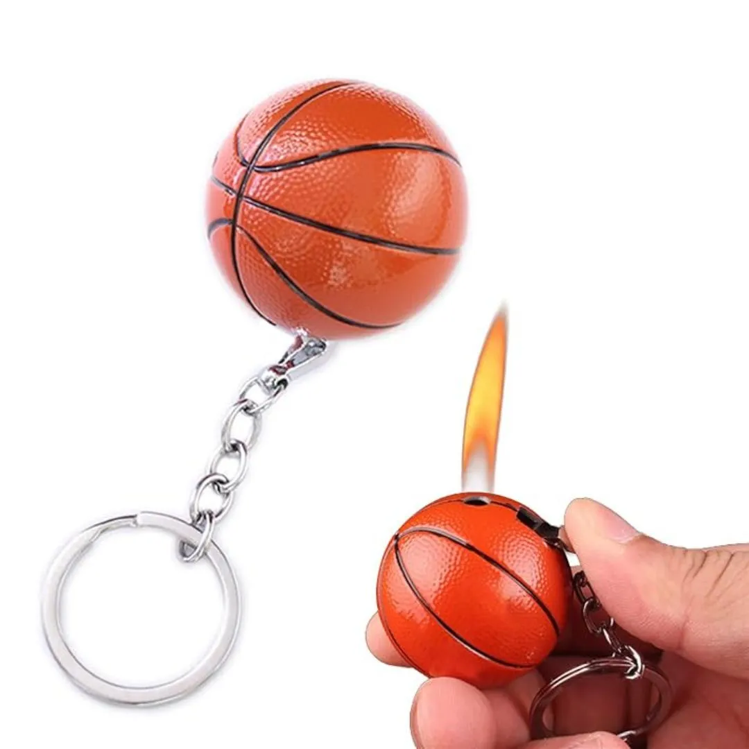 Ball Shaped Lighter Keychain | Creative Butane Refillable Soft Flame Lighter