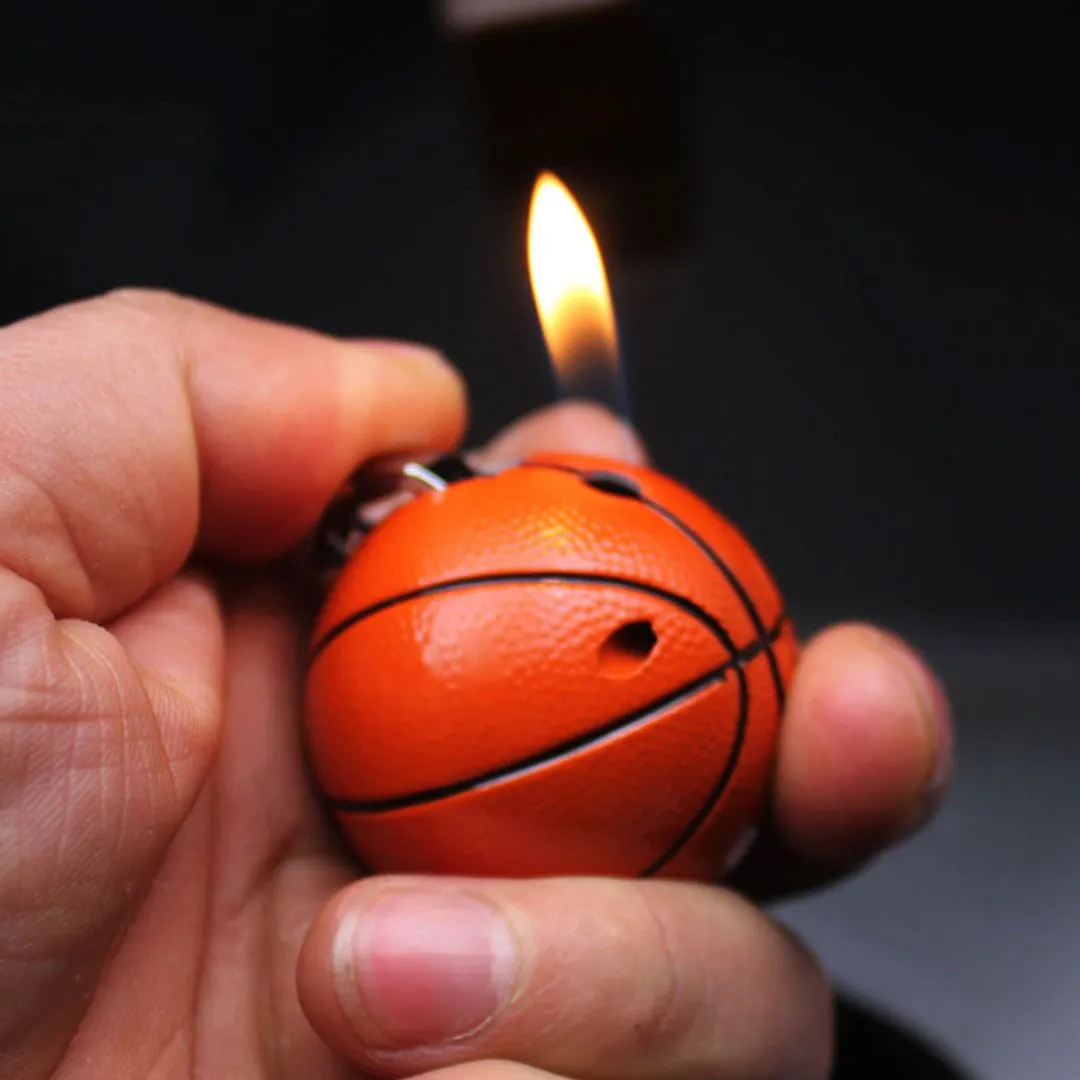 Ball Shaped Lighter Keychain | Creative Butane Refillable Soft Flame Lighter