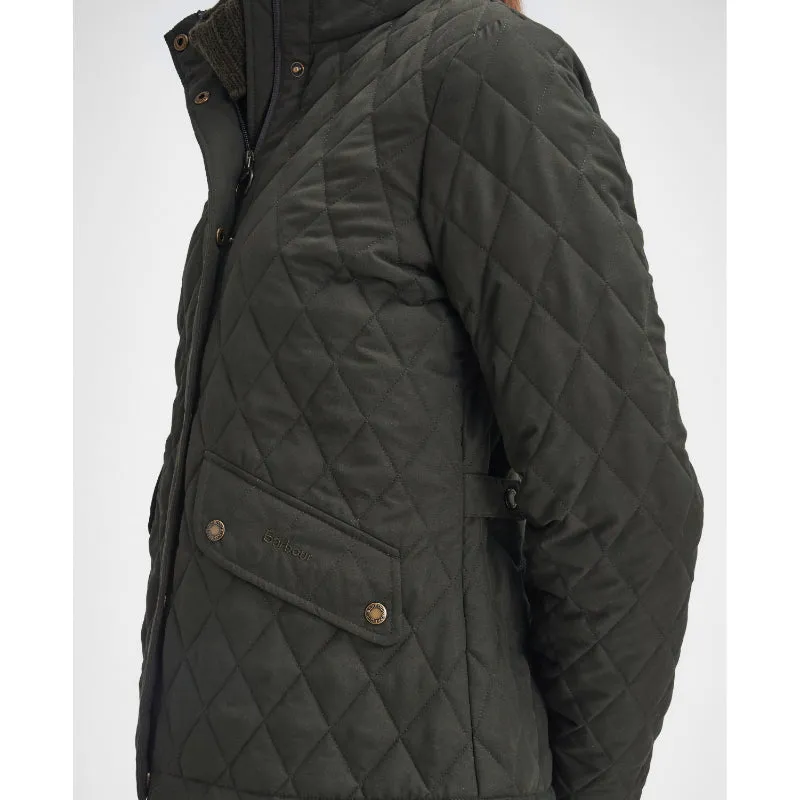 Barbour Country Winter Shoveler Quilted Ladies Jacket - Dark Olive/Classic