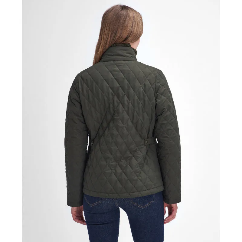 Barbour Country Winter Shoveler Quilted Ladies Jacket - Dark Olive/Classic