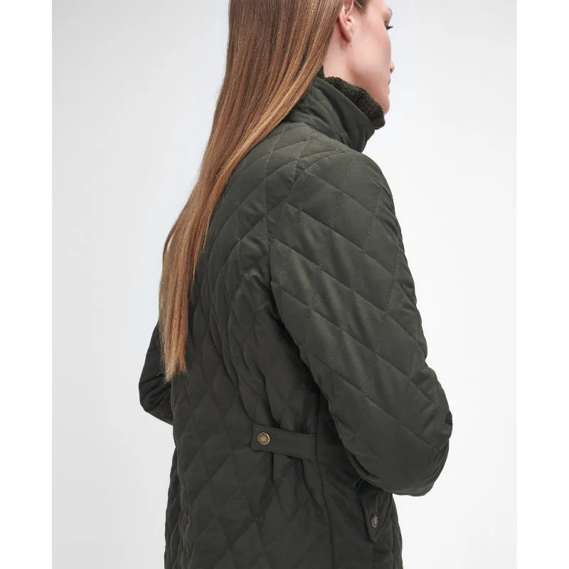 Barbour Country Winter Shoveler Quilted Ladies Jacket - Dark Olive/Classic