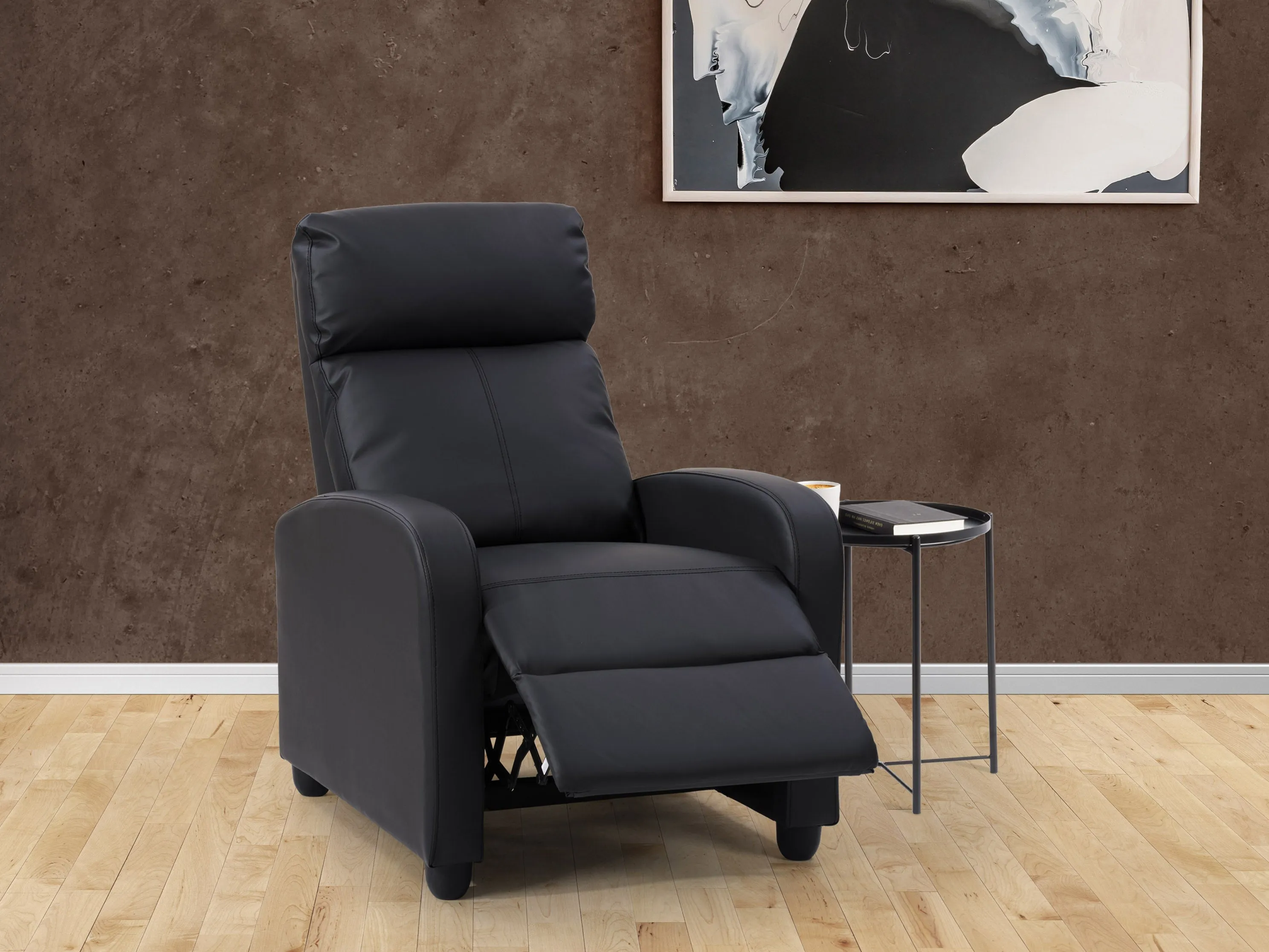 Black Push Back Recliner