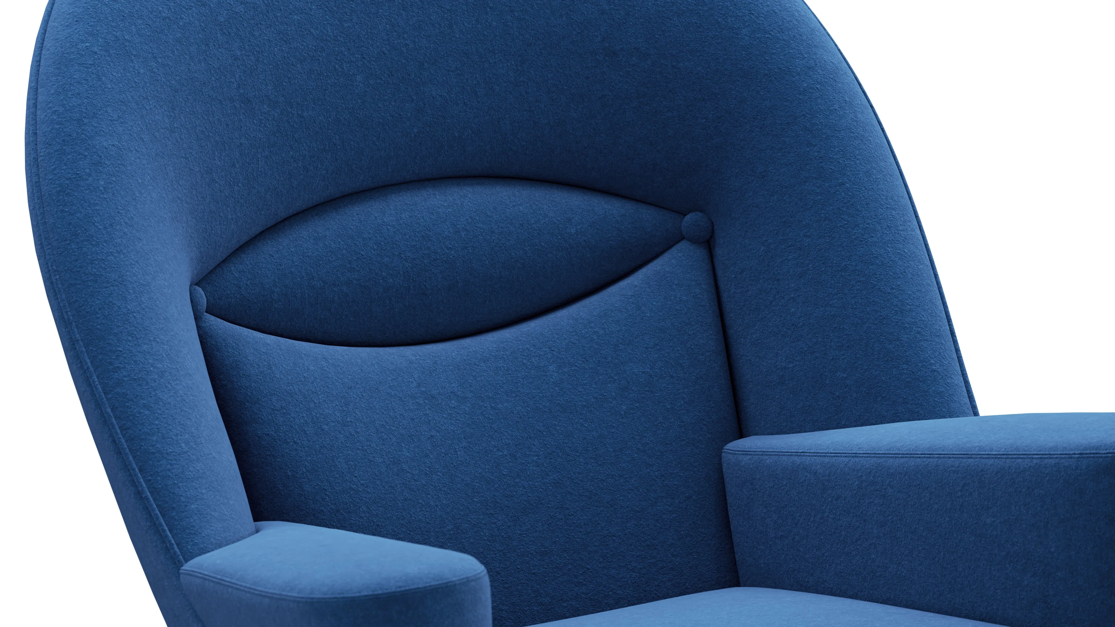 CH468 Oculus - CH468 Oculus Chair, Indigo Blue Wool