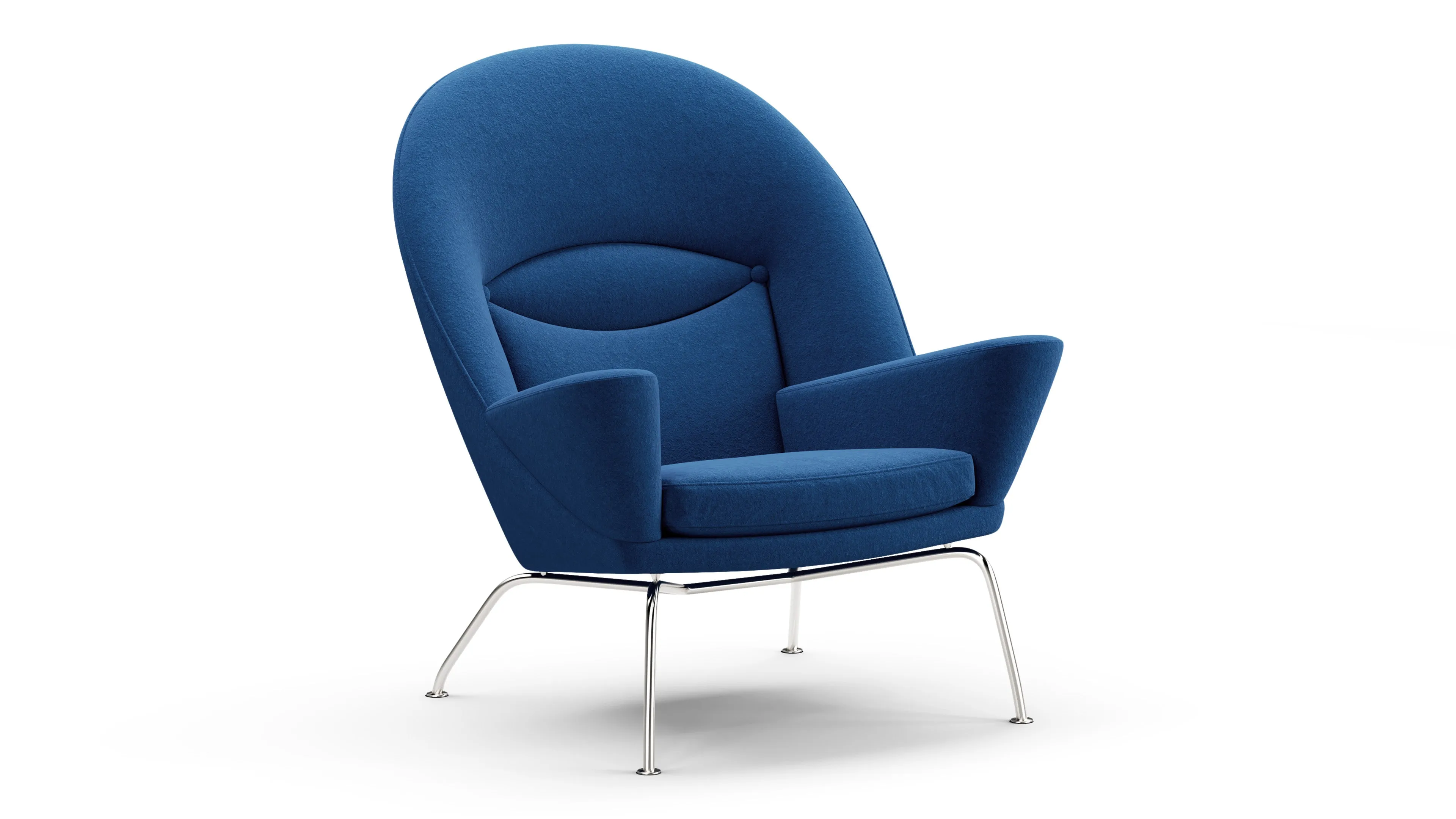 CH468 Oculus - CH468 Oculus Chair, Indigo Blue Wool