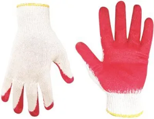 Clc Economy String-Knit Latex Dip Gloves One Size "Job Pack" Of 12 Pairs