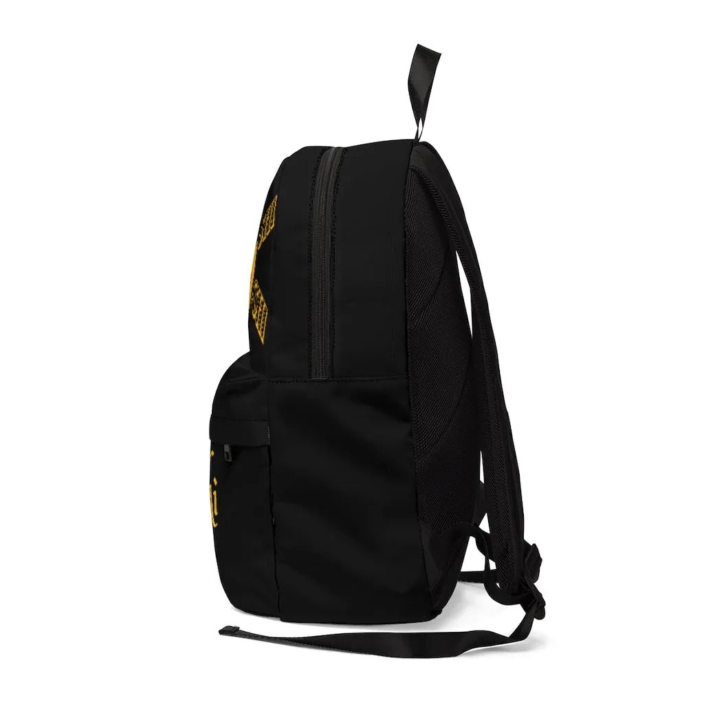 Crowgodshi Designer-X Backpack, GOLD LOGO