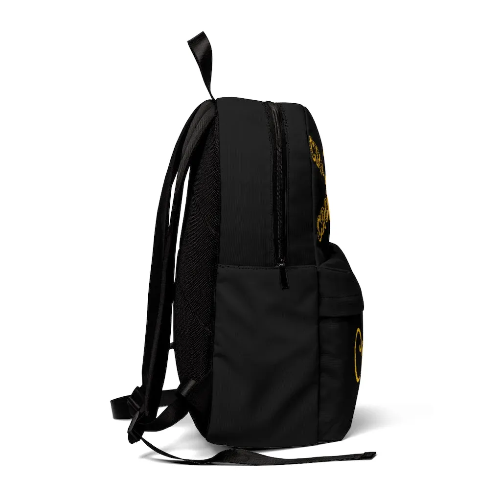 Crowgodshi Designer-X Backpack, GOLD LOGO