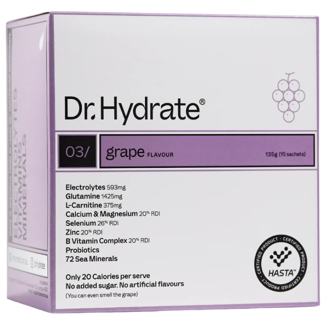 Dr. Hydrate - All-In-One Drink Sachet Box - Grape