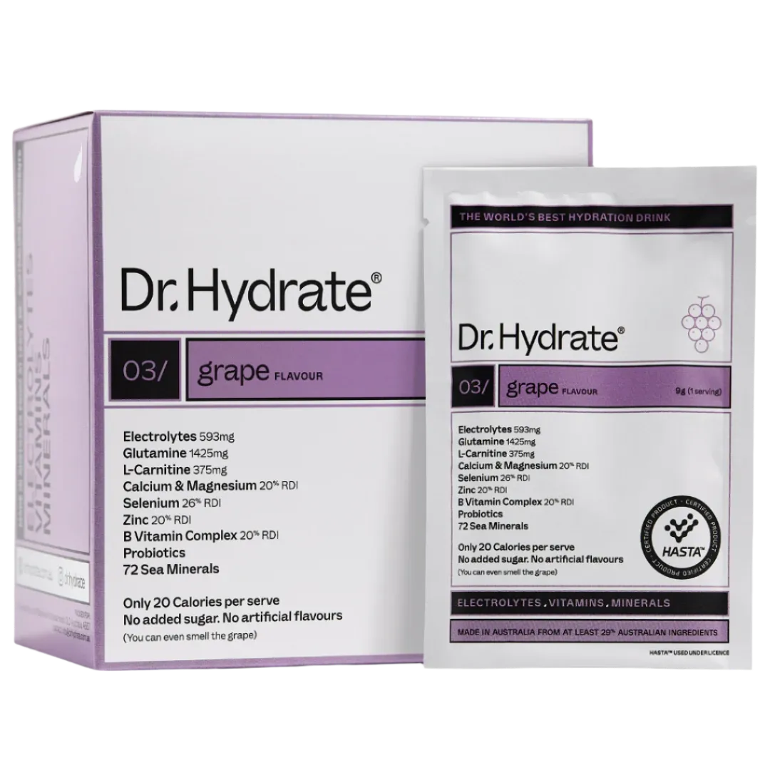 Dr. Hydrate - All-In-One Drink Sachet Box - Grape