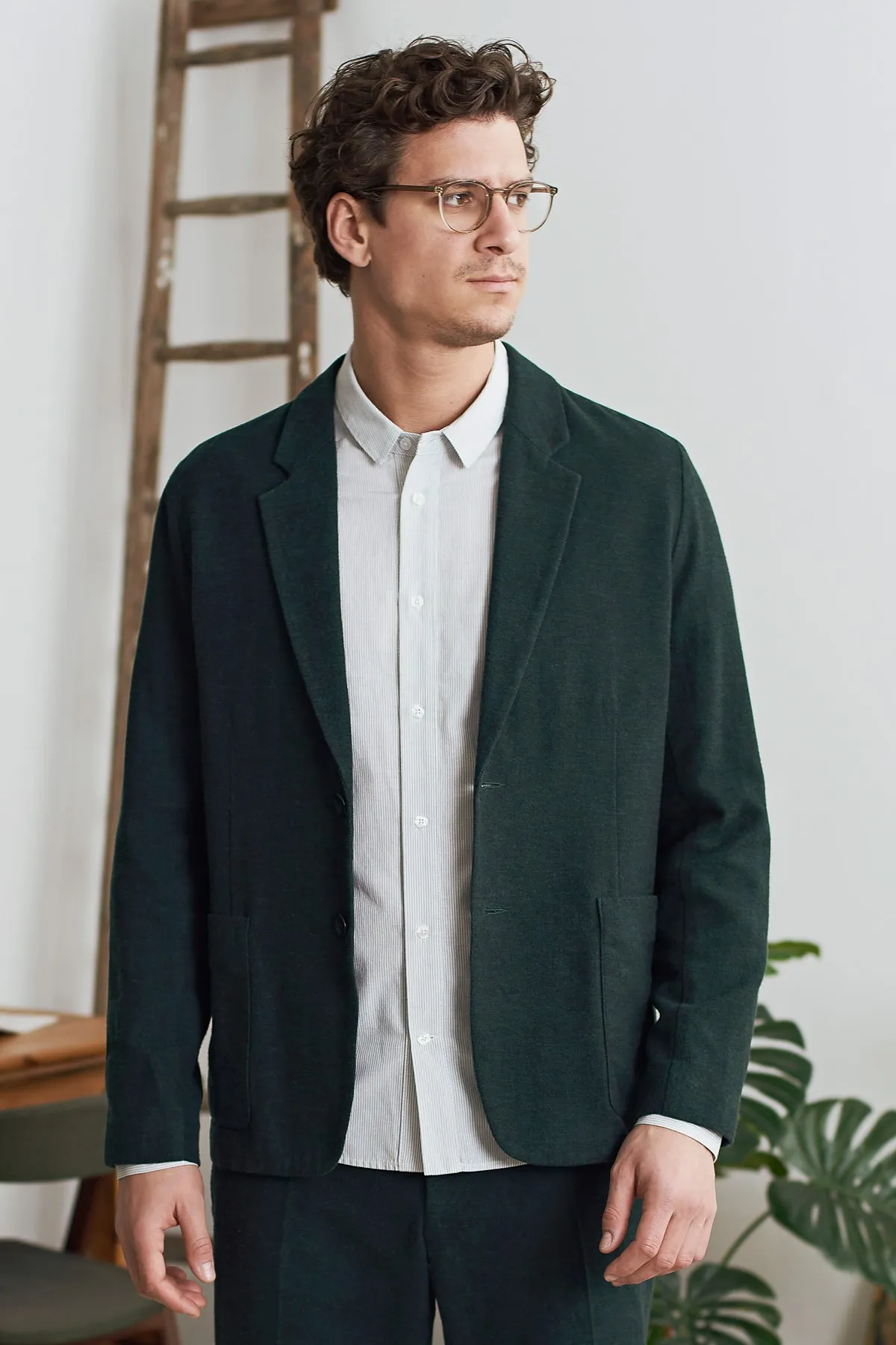 ENVER blazer eco flannel scot green