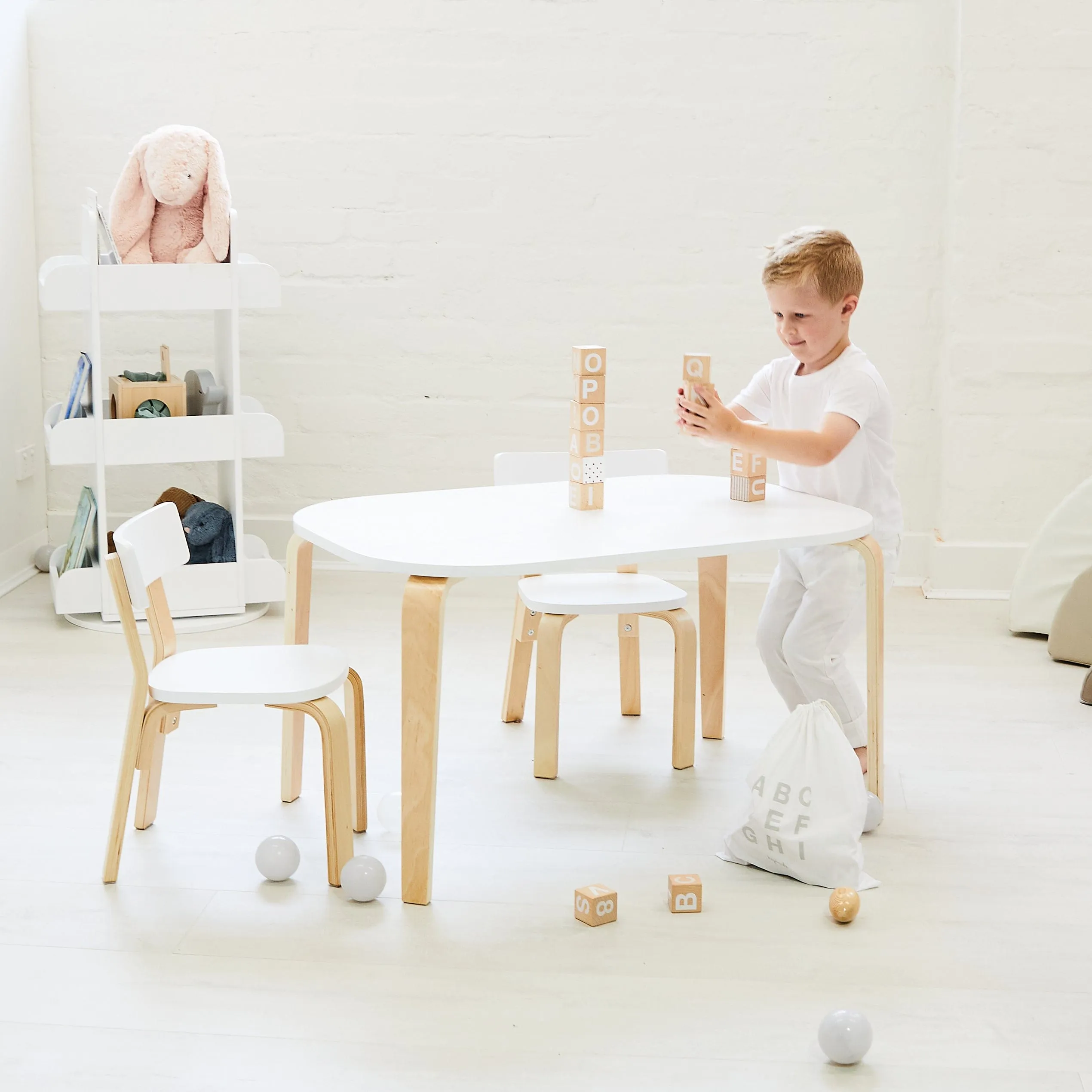 EZRA Rectangle Table & 2 Chair Set