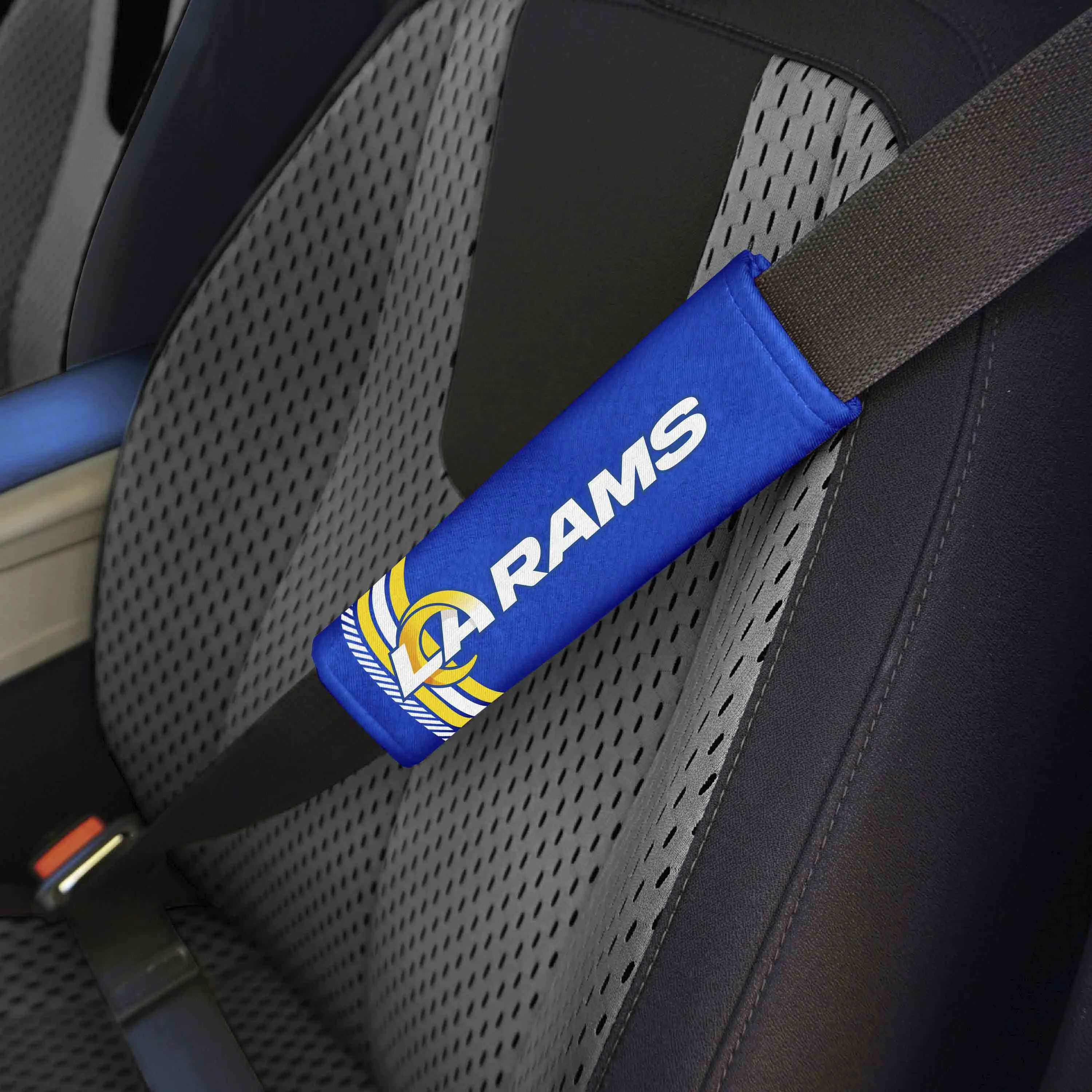 Fanmats Los Angeles Rams Team Color Rally Seatbelt Pad - 2 Pieces