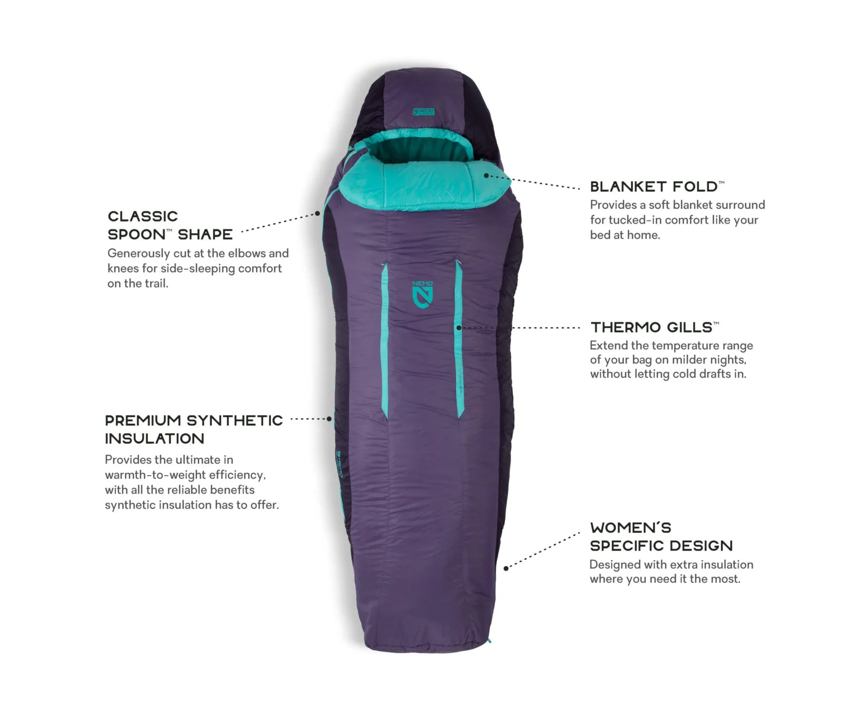 Forte Women's Synthetic Sleeping Bag