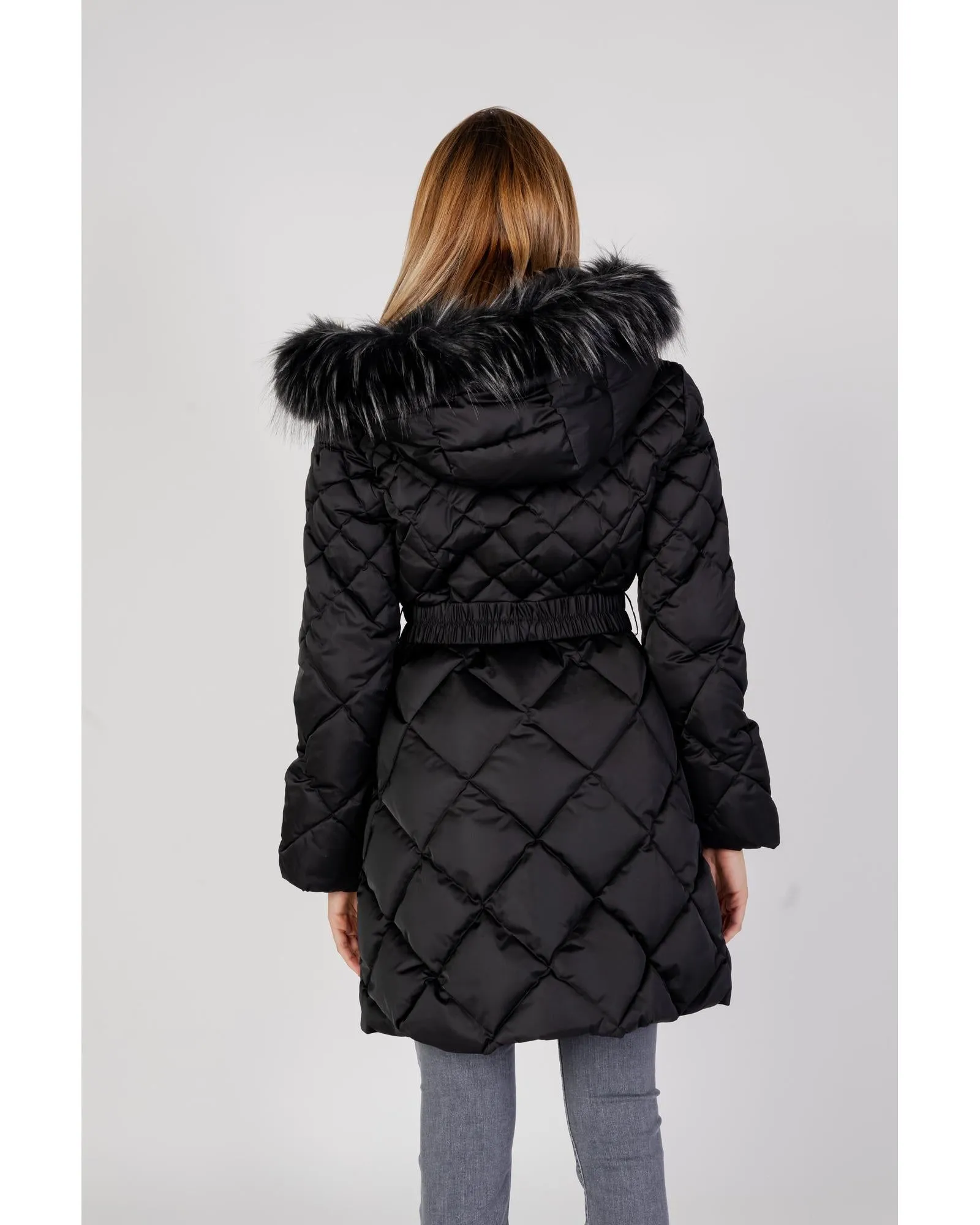 Guess Women's Belted Puffer Coat Black