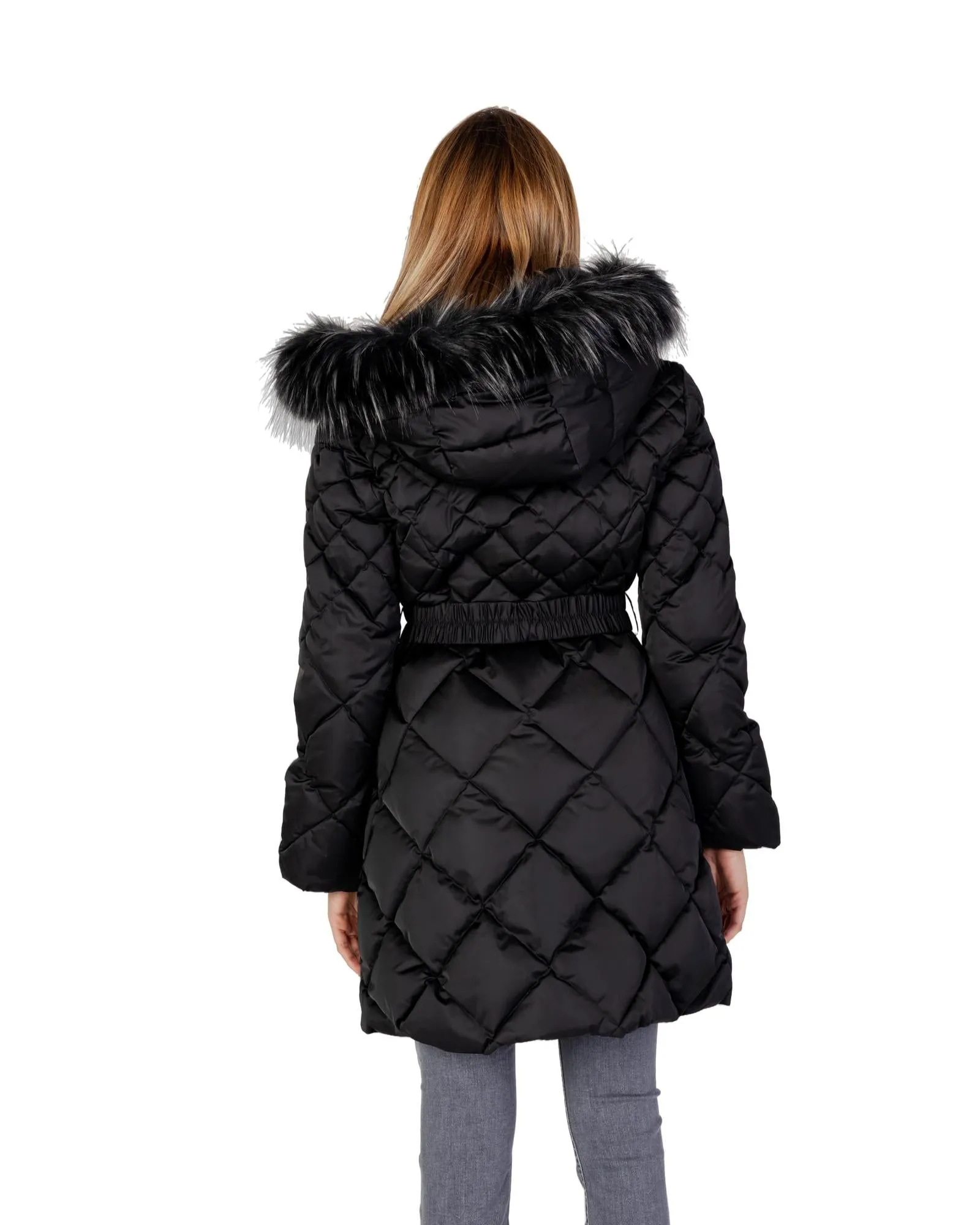 Guess Women's Belted Puffer Coat Black