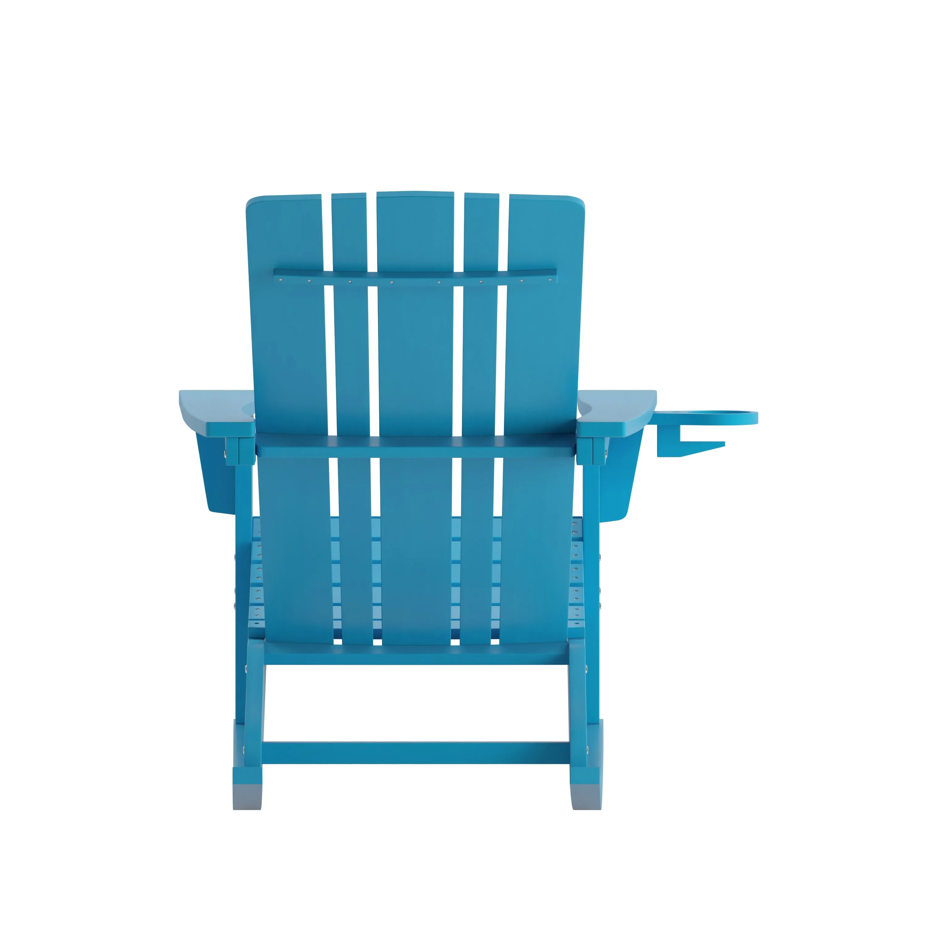 Halifax HDPE Adirondack Chair with Cup Holder and Pull Out Ottoman, All-Weather HDPE Indoor/Outdoor Chair