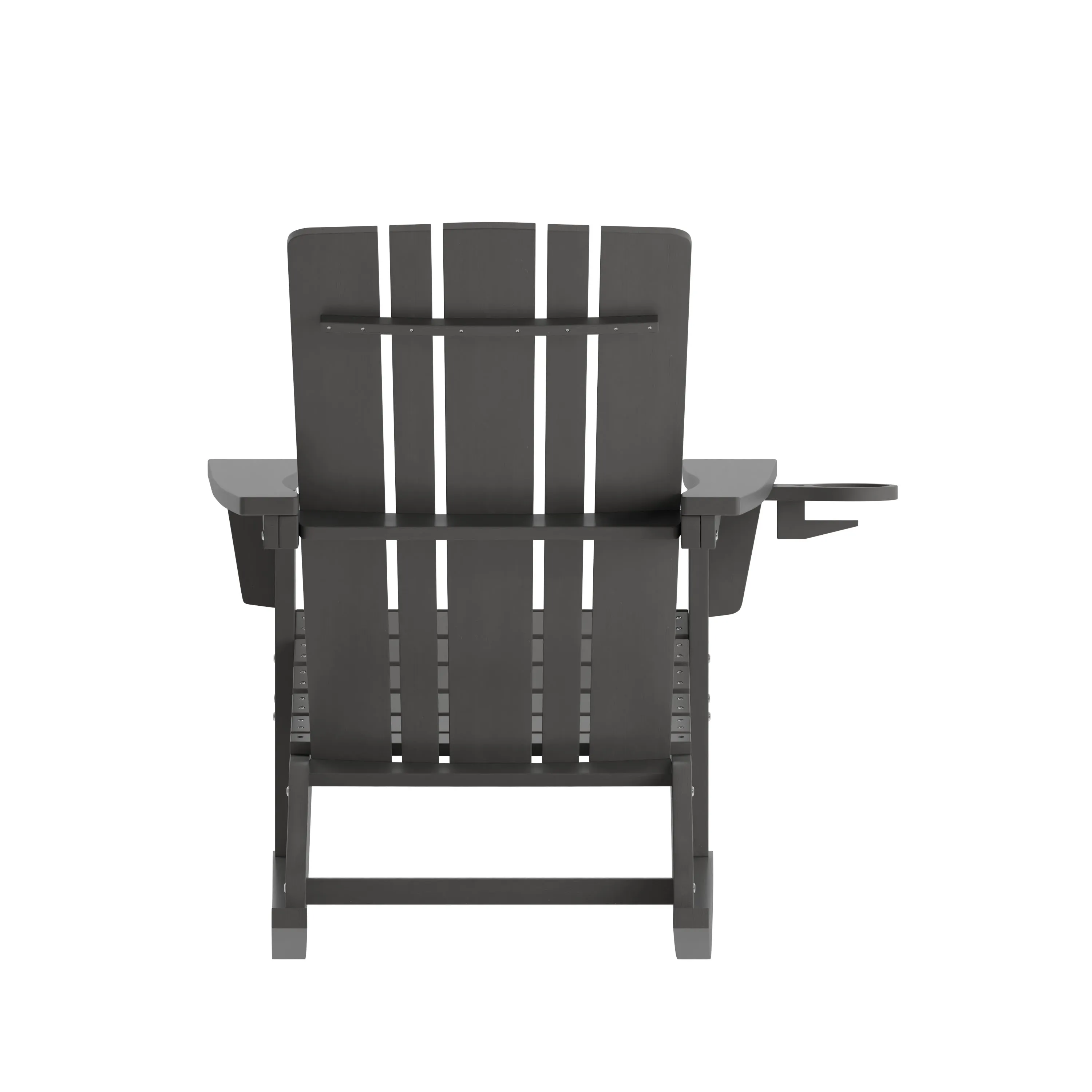 Halifax HDPE Adirondack Chair with Cup Holder and Pull Out Ottoman, All-Weather HDPE Indoor/Outdoor Chair