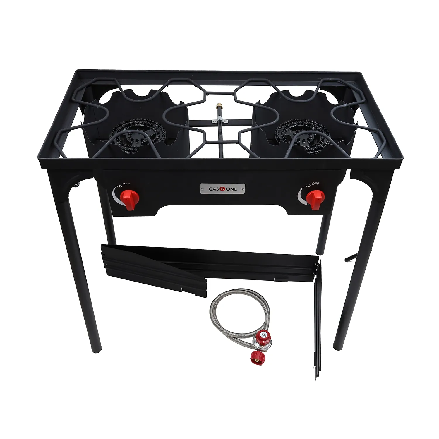 HIGH PRESSURE 2 BURNER W/DETACHABLE WINDSCREEN