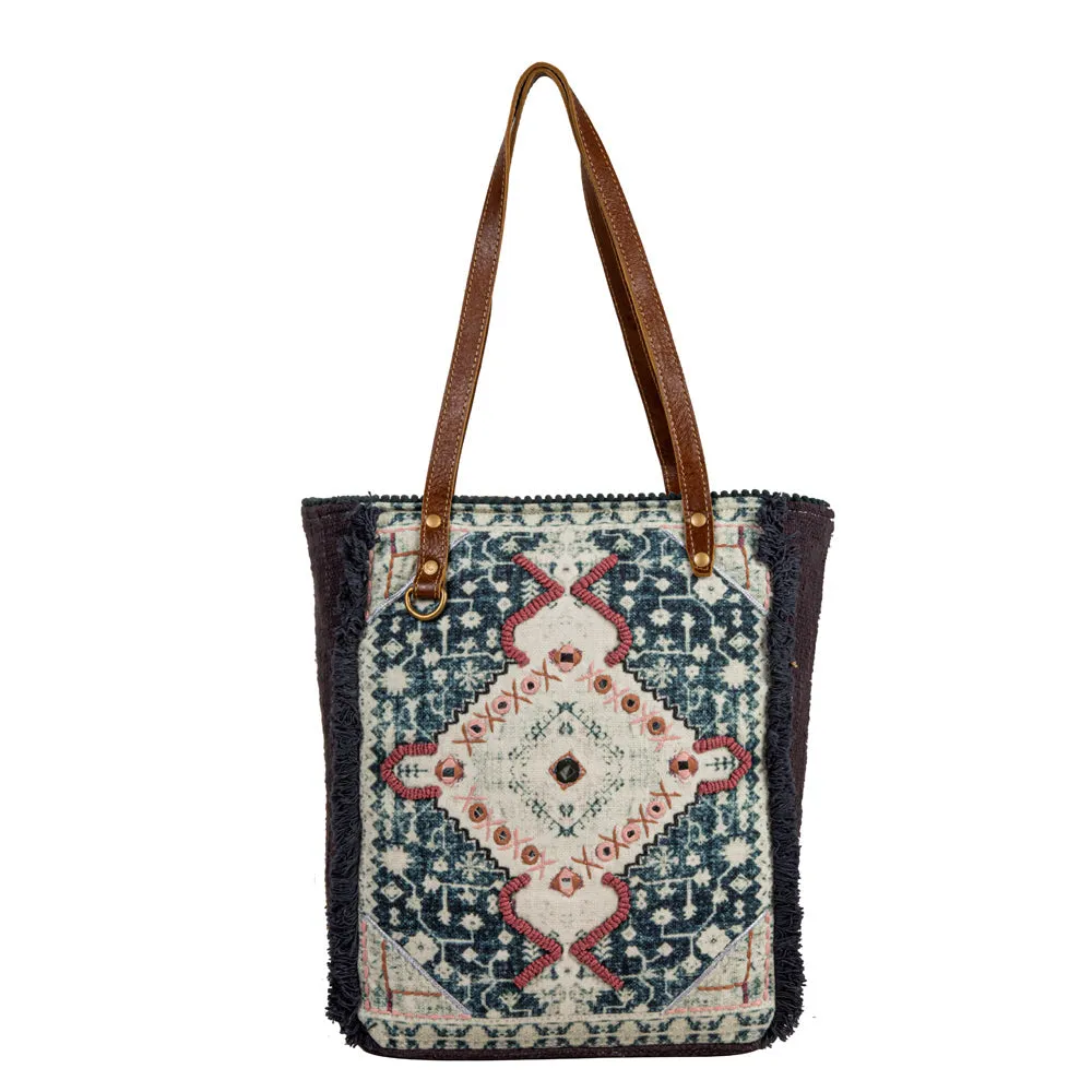 Homestyle Warmth Embroidered Tote Bag