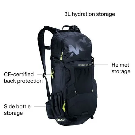 Hydration pack FR Enduro Blackline Protector 15 l Evoc, black