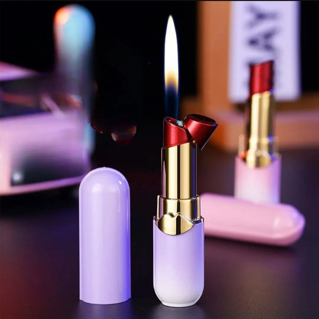 Lipstick Lighter - Butane Gas Refillable | Reusable Windproof Trench Lighter