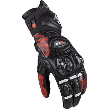 Ls2 Feng Racing Gloves Black Red