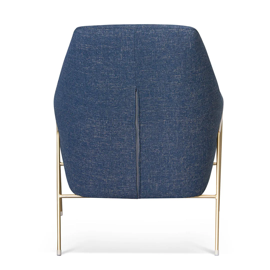 Noah Fabric Armchair - Dark Blue