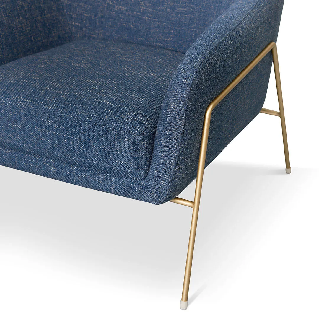 Noah Fabric Armchair - Dark Blue