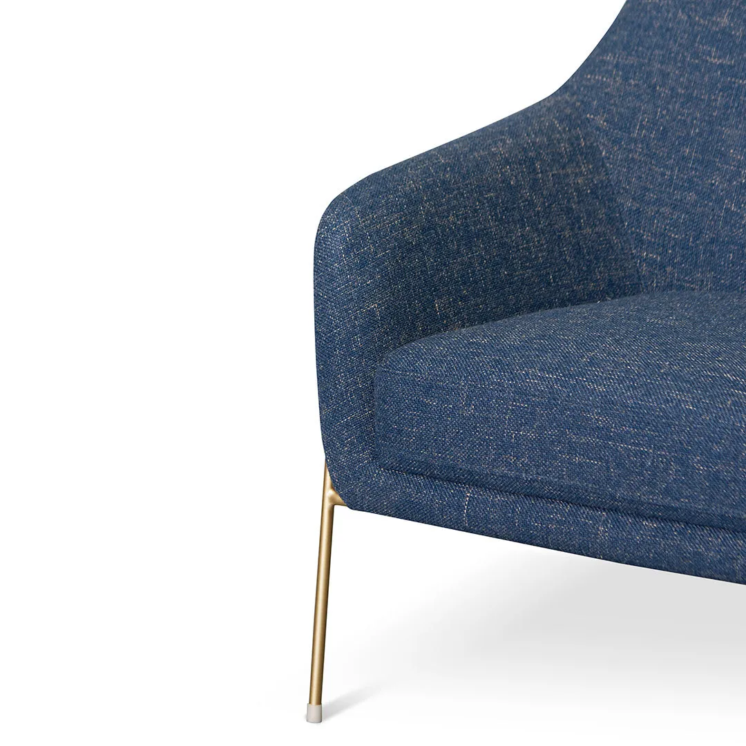 Noah Fabric Armchair - Dark Blue