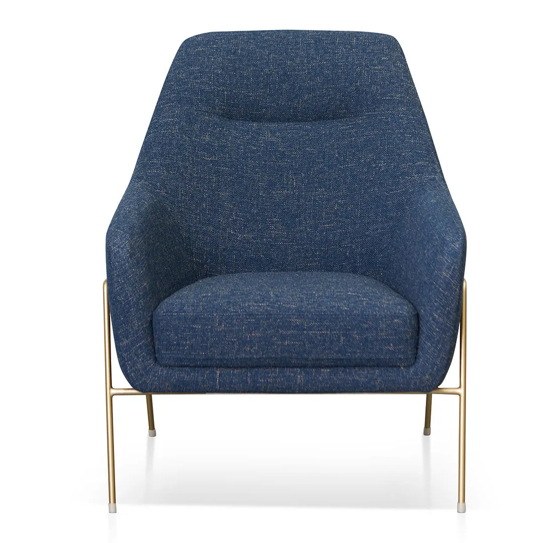 Noah Fabric Armchair - Dark Blue