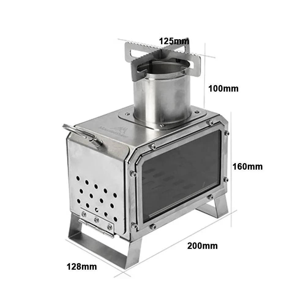 Outdoor Camping Stoves Portable Stainless Steel Furnace Multifunctional Picnic BBQ Cooking Accessory Firewood Furnace