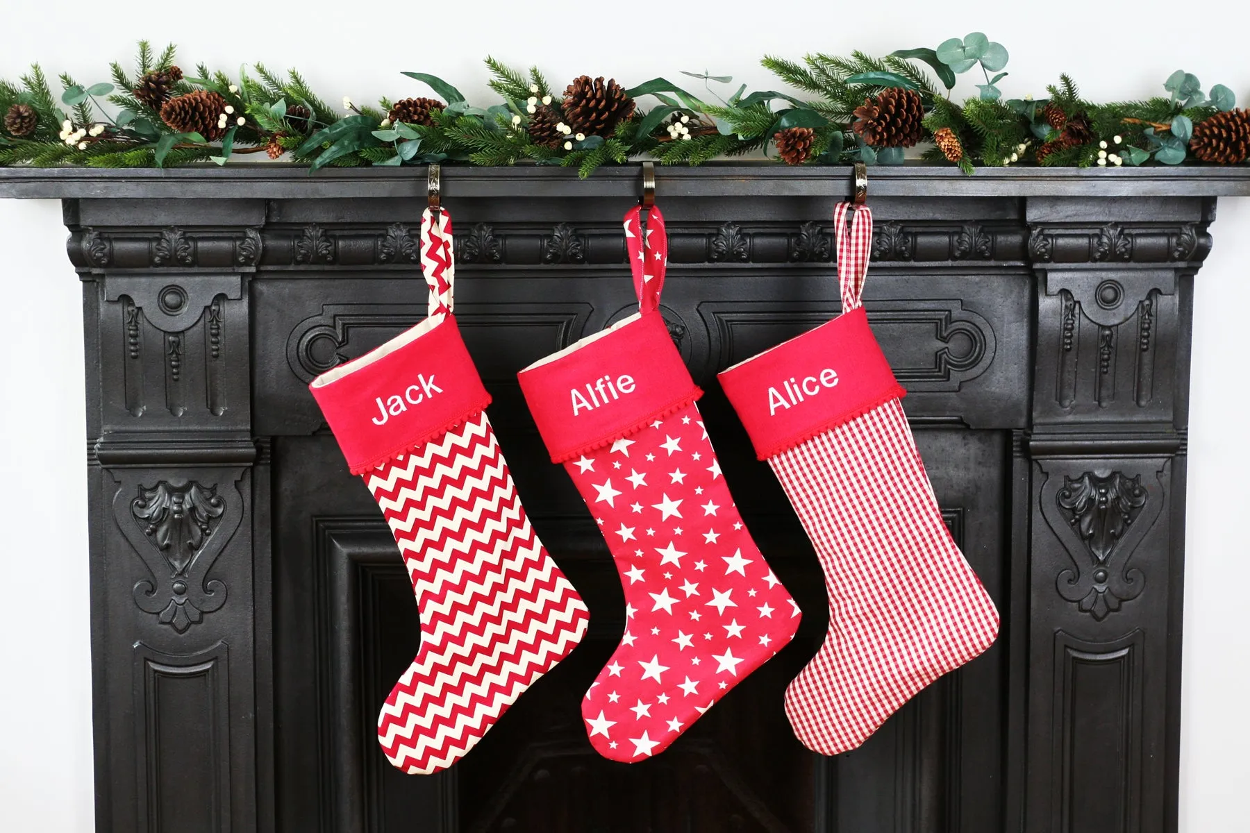 Personalised Christmas Stocking and Santa Sack Set CHEVRONS