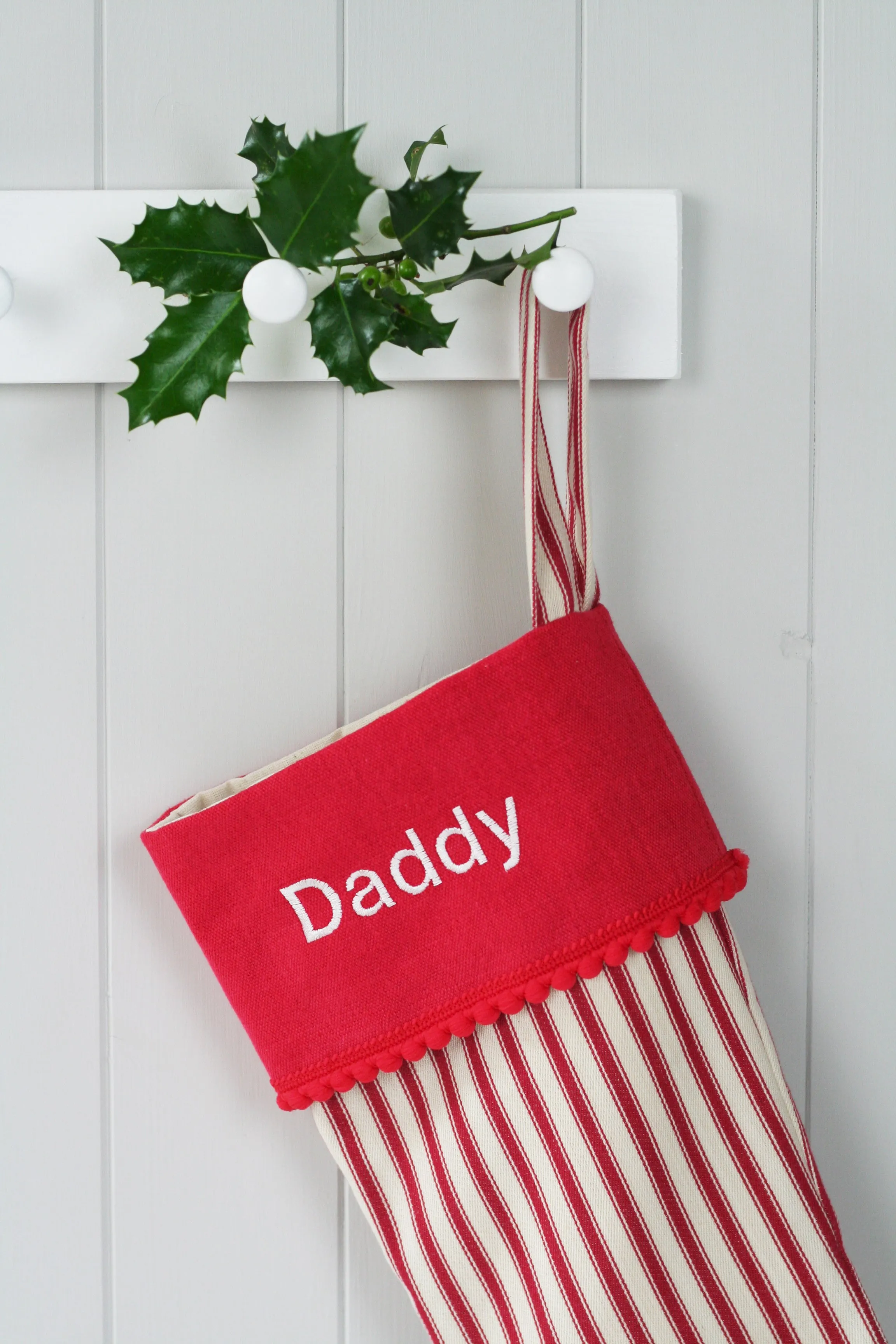 Personalised Christmas Stocking STRIPES