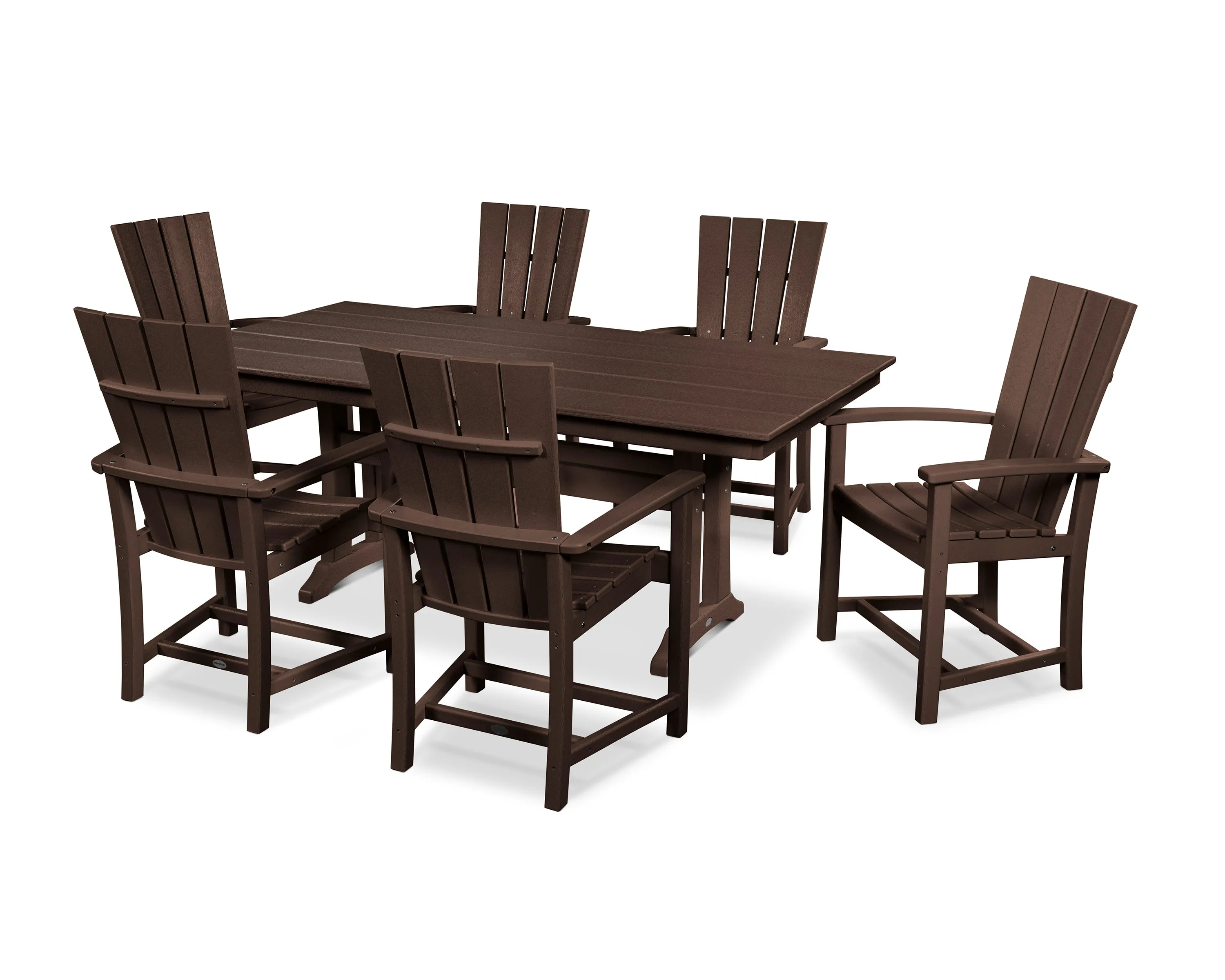 POLYWOOD® Quattro 7-Piece Farmhouse Dining Set