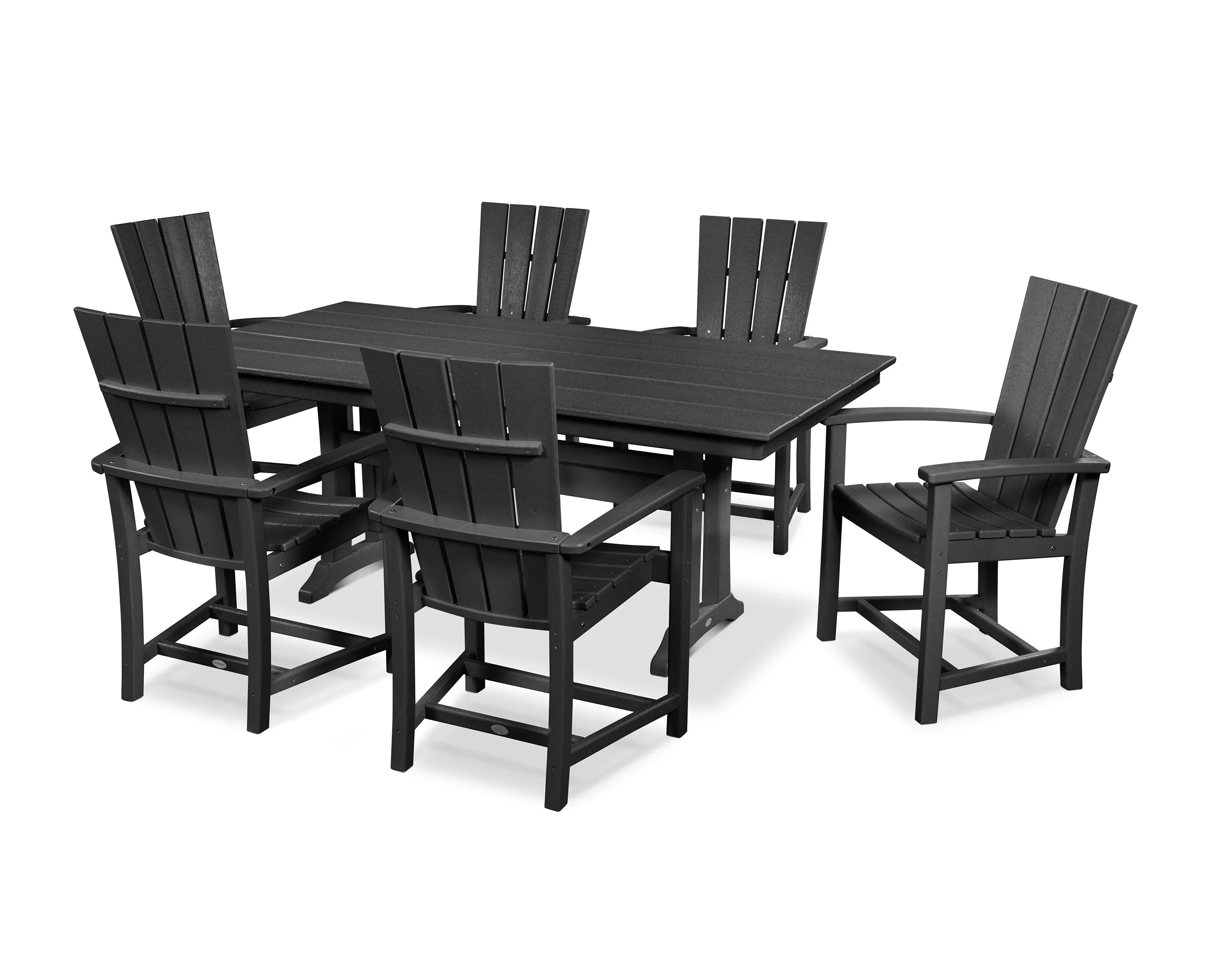 POLYWOOD® Quattro 7-Piece Farmhouse Dining Set