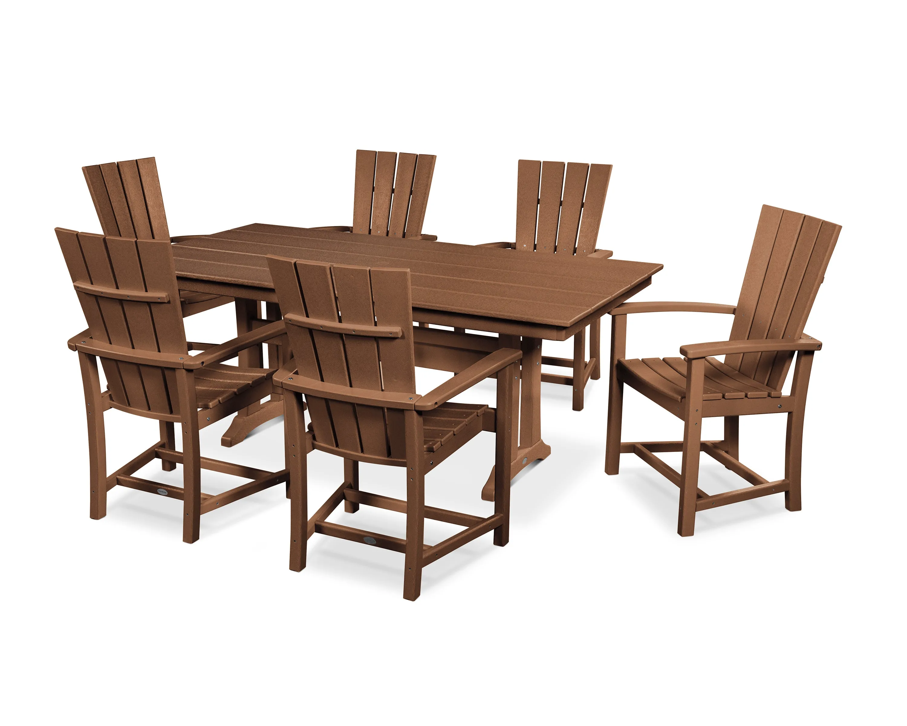 POLYWOOD® Quattro 7-Piece Farmhouse Dining Set