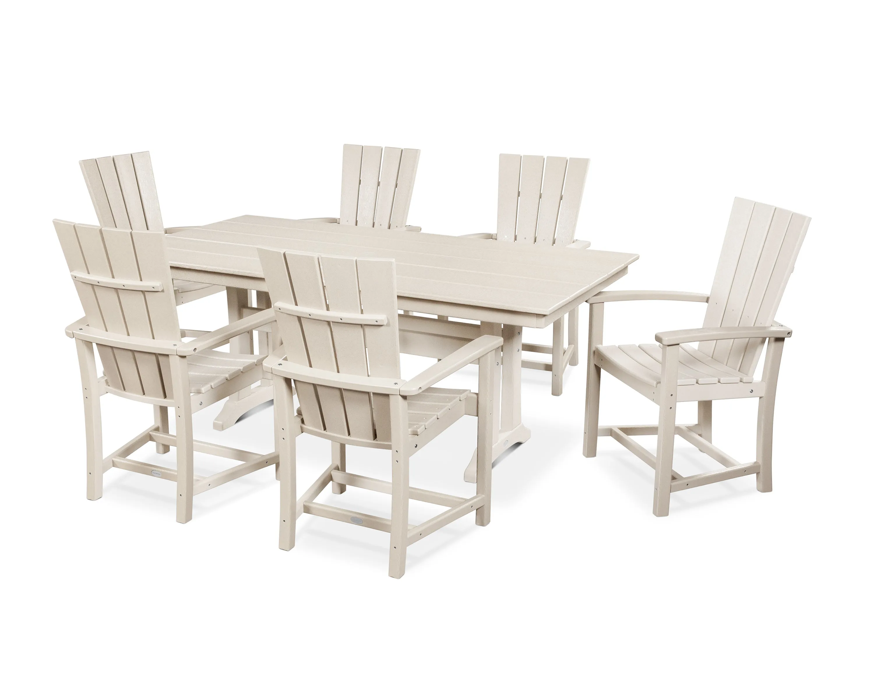 POLYWOOD® Quattro 7-Piece Farmhouse Dining Set