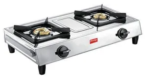 Prestige Stainless Steel Eco Gas Stove, 2 Burners