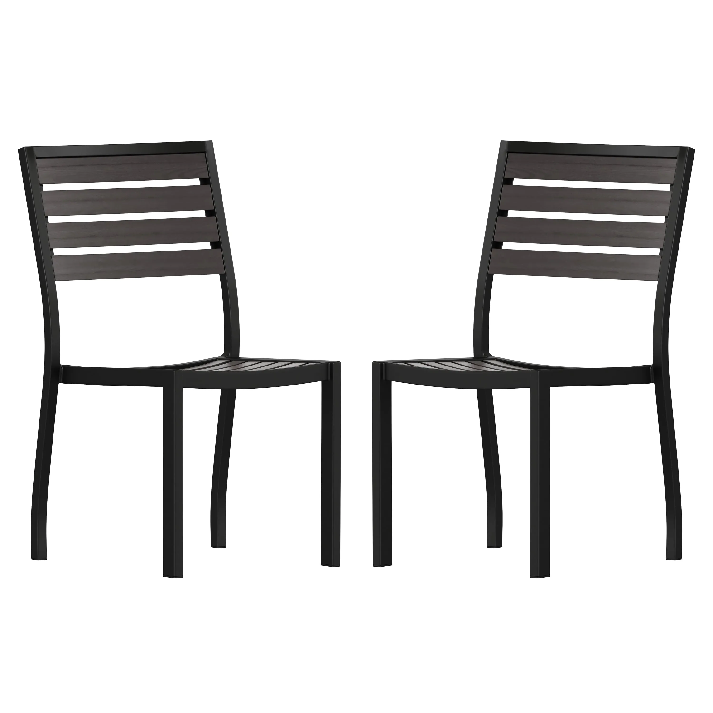 Set of 2 Outdoor Patio Dining Chairs