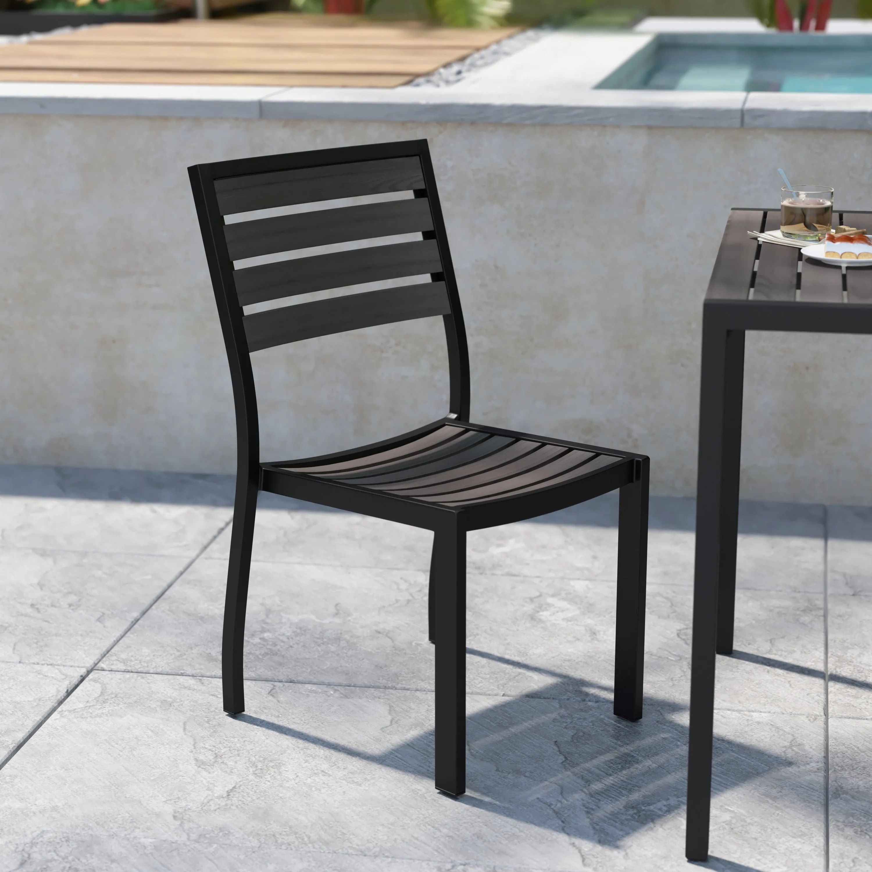 Set of 2 Outdoor Patio Dining Chairs