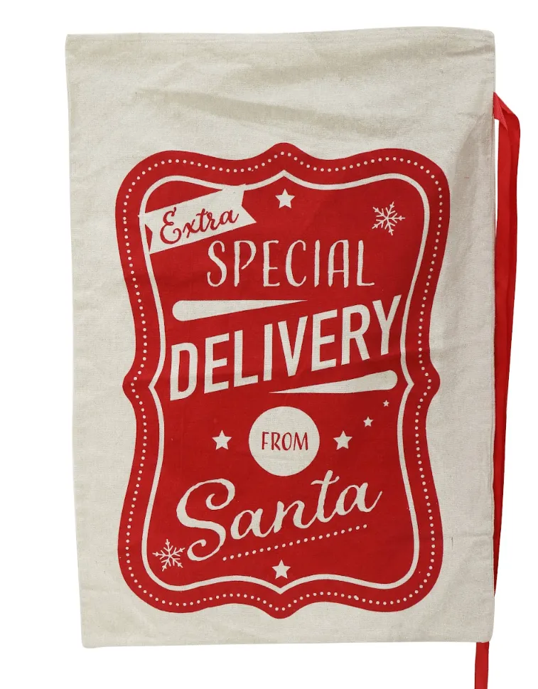 Special Delivery Cotton Sack with Ribbon (48x70cm)