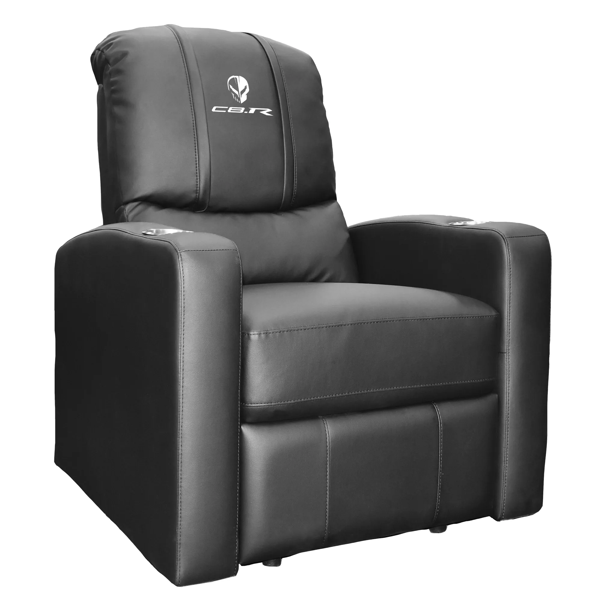 Stealth Recliner with C8R Jake White Logo